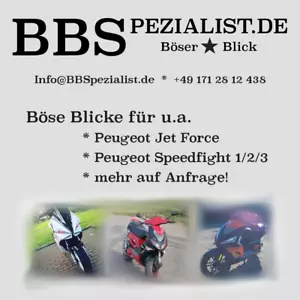 Böser Blick (BB) Peugeot Jet Force, Speedfight 1 2 3 1000 Varianten Zubehör NEU - Bild 1 von 12