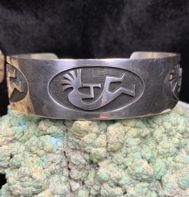 High Quality, Hopi “Raymond Kyasyousie” Sterling Silver Cuff Bracelet, 40.0g - Image 1 of 4