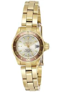 Invicta 12527 Collection Wristwatch. 18K Ionized Gold Plated. Needs Batter - Picture 1 of 3