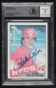 1985 Topps Pete Rose #600 BAS Certified BGS Encased Auto