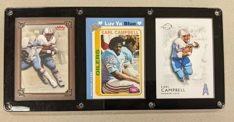 EARL CAMPBELL 3 CARD PLAQUE  HOUSTON OILERS Cover