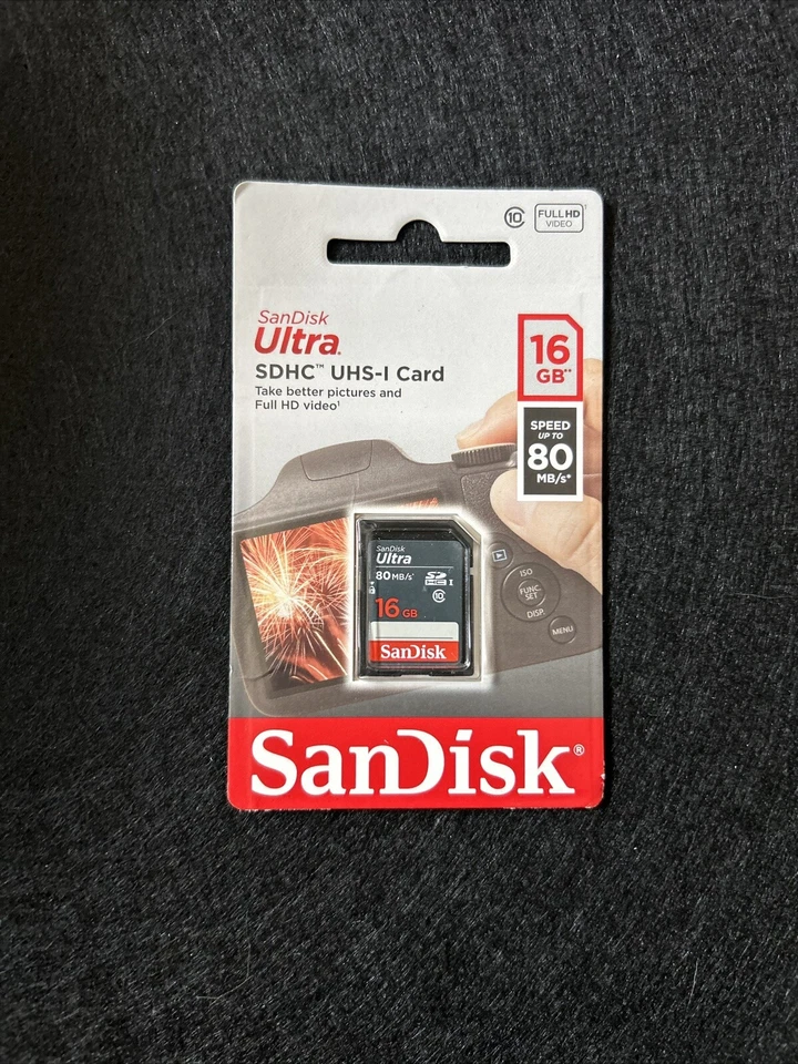 SanDisk 16GB Ultra UHS-I SDHC 80 MB/s Memory Card - Image 1 of 1