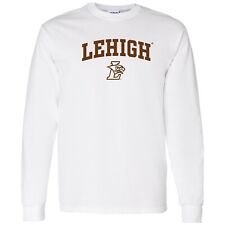 Lehigh Mountain Hawks Arch Logo Long Sleeve T Shirt - White