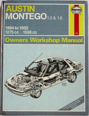 Haynes - Austin Montego 1.3 & 1.6 1984 - 1992 Proprietari Manuale Officina Usato - Immagine 1 di 4