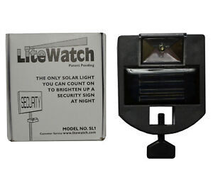 Lite Watch Solar Powered Night Light Security Address Sign LED Yard Lawn