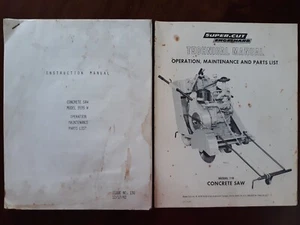 2pc-Concrete Saw Manual- Operation, Maintenance, Parts List/ Model 718 and 3535W - Bild 1 von 12