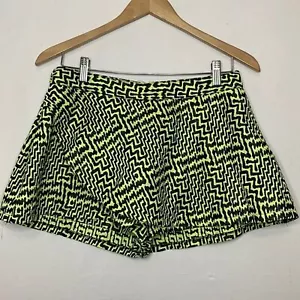 Nasty Gal Neón Verde Y Negro Abstracto Mini Skort Mujer’s XL - Imagen 1 de 8