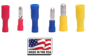 Round Quick Disconnect 200 (22-18) or (16-14) or 160 pcs (12-10) INSULATED USA - Picture 1 of 1