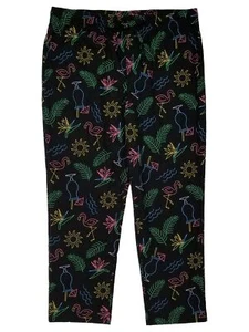No Boundaries Mens Black Tropical Vacation Lounge Pants Pajama Bottoms - Picture 1 of 1