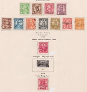 (F333-7) 1926-7 USA 3sets 13stamps Postage Vermont &valley Forge 1c to 10c (G) - Picture 1 of 1