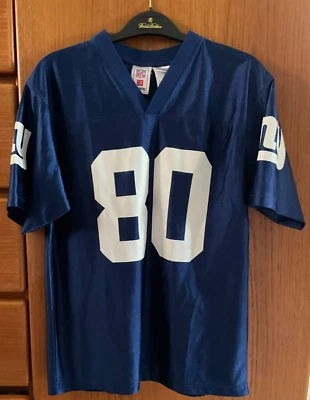 Camiseta de fútbol americano de los New York Giants #80 Jeremy Shockey para jóvenes niños grande 14-16 NFL Foto 1 de 3
