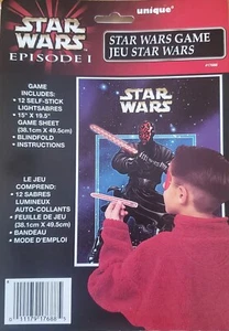 Star Wars Episode 1 Pin tail on donkey/ Darth Maul pin the lightsaber party Game - Imagen 1 de 10