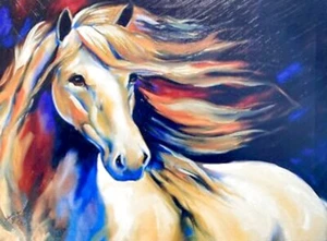 Marcia Baldwin "Horse Tags" Stretched Limited Edition Giclee on Canvas, W/COA - Picture 1 of 7