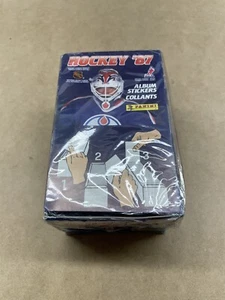 Caja de pegatinas Panini 1987 completa sin abrir sellada de fábrica 100 paquetes Gretzky Salón de la fama - Imagen 1 de 12