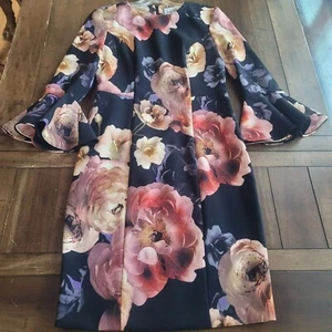 Joseph Ribkoff Blumen Glockenärmel Kleid Größe 10 - Bild 1 von 8