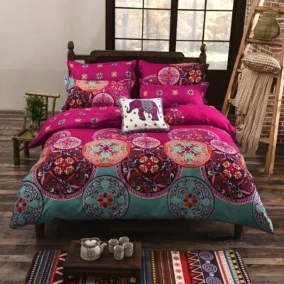 Juego de cama estilo bohemio mandala estampado floral funda nórdica funda de almohada Alemania Foto 1 de 4
