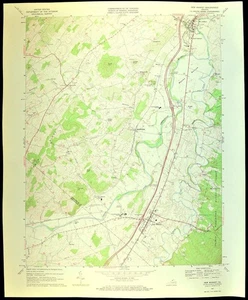 New Market Map Mt Jackson VA Shenandoah Caverns Williamsville South Jackson - Picture 1 of 10