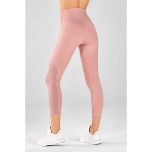 Fabletics On the Go Powerhold 7/8 Leggings High Waist Dusty Rose Pink Womens M - Picture 1 of 10
