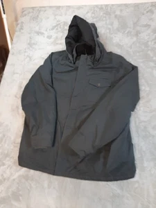 Swiss Tech Men's Winter Jacket Dark Gray 2XL Full-Zip Outdoor Hooded Mid Length  - Picture 1 of 11