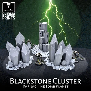 Blackstone Cluster - 28mm 3d Printed Tomb World Wargaming Terrain | Karnac - Picture 1 of 11