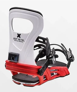 Bent Metal '23-'24 Bolt Snowboard Bindings, Men's, Large, White/Red - Picture 1 of 1
