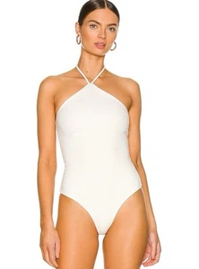 Lovers & Friends Jagger White Halter Bodysuit Size Small S - Picture 1 of 9