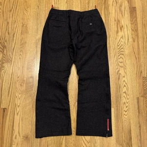 Vintage Prada Wool Pants Size 50 Zip Ankle Leg Charcoal Grey Vtg Button Fly - Picture 1 of 16