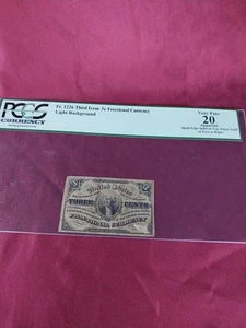3 Cent Washington Light Background 3rd Issue Fractional Currency VF20 - Picture 1 of 6