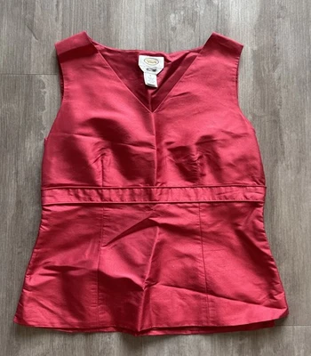 Camiseta sin mangas Talbots Petites vintage de seda pura clásica minimalista talla 6 Foto 1 de 4