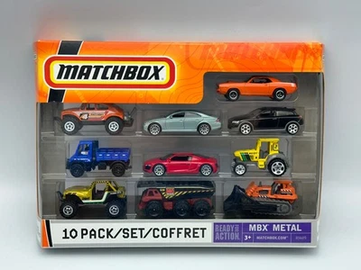 Matchbox 10 Pack set MBX Metal #B5609, Orange Dodge Challenger, 1:64, NIB - Image 1 of 4