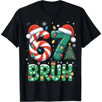 Camiseta Bruh 67 Six Seven 6 7 Meme Navidad Divertida Niño Niña Niños Foto 1 de 4