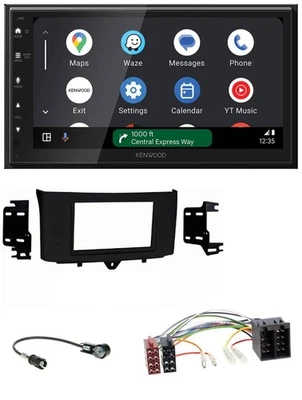 Kenwood DAB Bluetooth USB MP3 2DIN Autoradio für Smart ForTwo 10-15 ISO Profiver - Bild 1 von 4