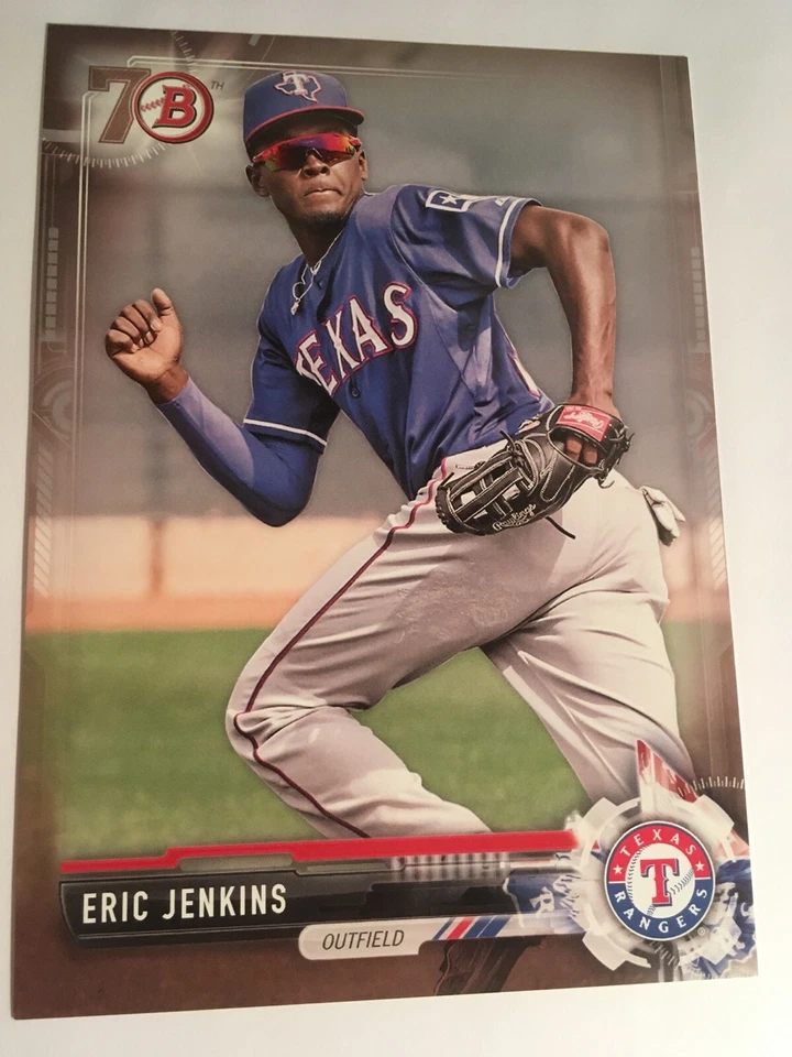 2017 Bowman Paper Prospects Jumbo 5x7 Eric Jenkins Rangers BP19 #'d 20/49 - Image 1 of 1