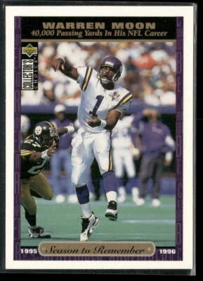 1996 Collector's Choice Season to Remember Blow-ups #65 Warren Moon - Image 1 of 2