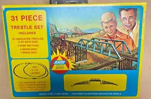 HO train bridge and trestle set never used in box. AHM 31 pieces - Picture 1 of 2