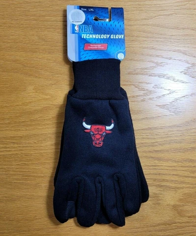 CHICAGO BULLS Lightweight Technology Touchscreen Compatible Adult Gloves - NEW Cover