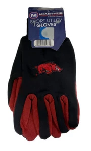 Mcarthur NCAA Arkansas Razorbacks Guanti Sportivi Utility Bicolore, Rosso/Nero - Foto 1 di 2