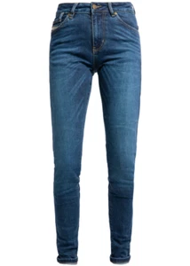 Vaqueros de moto para mujer John Doe "Luna High Mono Indigo" certificados AA - Imagen 1 de 3