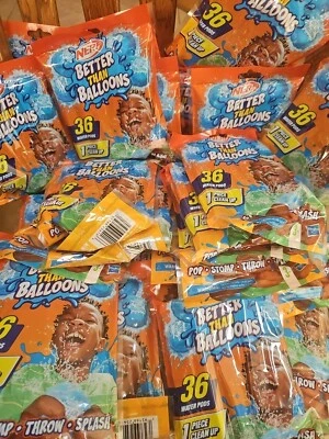 NERF Better Than Balloons Lot (13) Packs - 36 Water Pods Water Bombs, 468 Total - Image 1 of 3