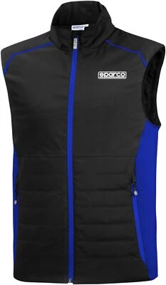 Sparco Bodywarmer Vest Windproof Lightweight Black Navy Grey Black/Blue XS-XXL - Image 1 of 3