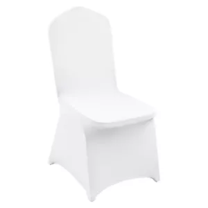 30PCS White Stretch Spandex Folding Chair Covers for Wedding Party Dining - Picture 1 of 12