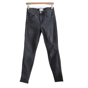 McGuire Faded Black Skinny Jeans Size 28 Distressed High Rise Stretch Classic - Picture 1 of 13