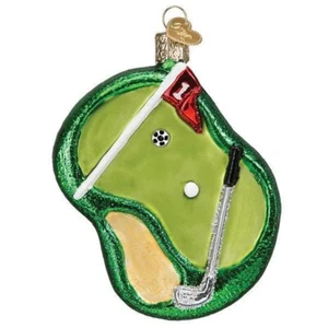 Old World Christmas PUTTING GREEN (44156) Glass Ornament w/ OWC Box - Picture 1 of 4