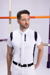 Pikeur Competition Shirt White/Navy Sportswear FS 2024 - Imagen 1 de 2