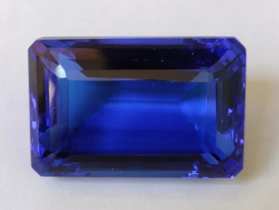 Blue Tanzanite 61.80 Ct. Emerald Faceted Cut Loose Gemstone for Ring & Pendant - Image 1 of 4