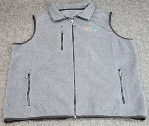 LL Bean Mens Vest XL Gray Outdoor Pockets Polartec Full Zip Mountain Hiking - Picture 1 of 10