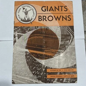 1954 NEW YORK GIANTS vs CLEVELAND BROWNS GAME PROGRAM POLO GROUNDS FOOTBALL NFL - Picture 1 of 5