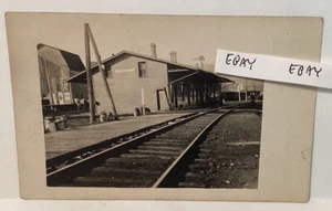 Cattaraugus 1908 Nueva York Nueva York.  DEPÓSITO DE ESTACIÓN DE FERROCARRIL RARA FOTO REAL POSTAL - Imagen 1 de 2