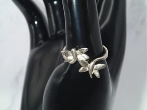 Sterling Silber (925) Double Dual Schmetterling Ring, Gr. 8,75, 3,20 Gramm - gemarkt - Bild 1 von 18