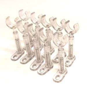 Neon Tube Support, Spring Loaded 8mm Clear - Picture 1 of 1